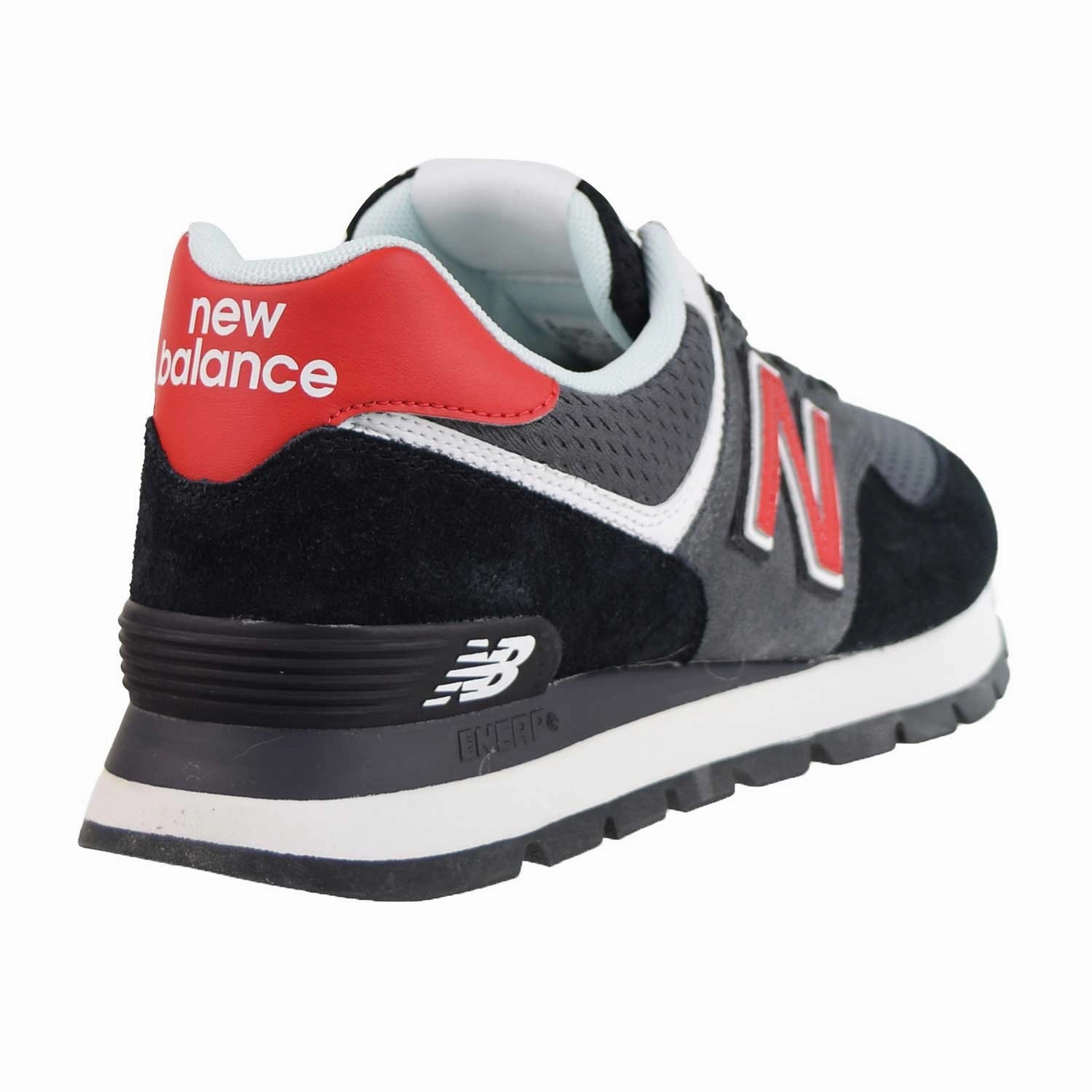 Mens Red New Balance New Balance Classic 574 Rugged Men's Shoes Black-Grey-Red