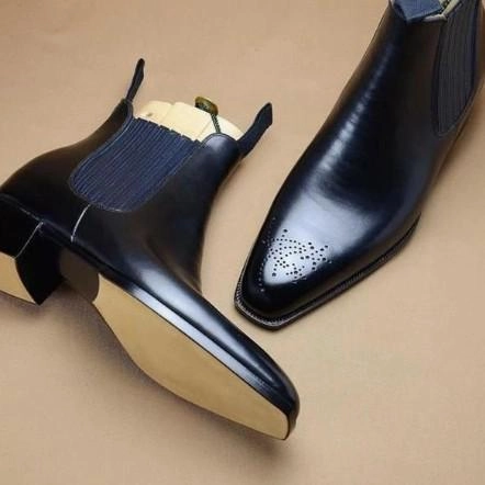 High Boot Men's vintage British brogue oxford chelsea boots | Slip on everyday boots