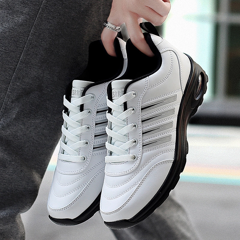 Orthotic Golf Waterproof Golf Shoes / Black & White Sport Trainers for Golf