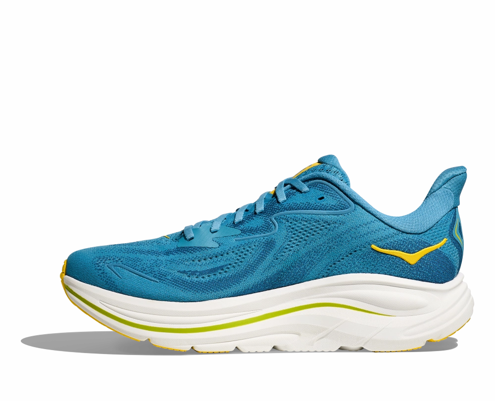'HOKA' Men's Clifton 10 - Alpine Blue / Foggy Night Shoes Logo