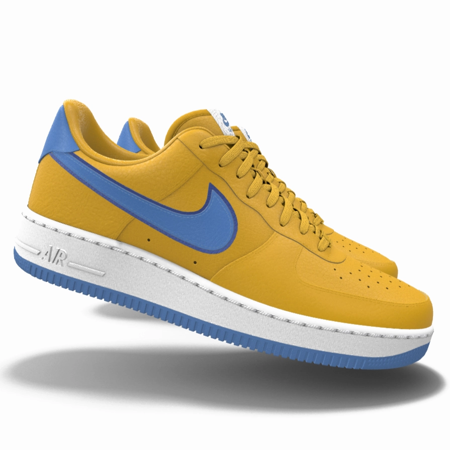$195 NIB NEW Mens NIKE Air Force 1 Low Premium Yellow Leather Custom BB Shoes Best Asics Long Distance Running Shoes