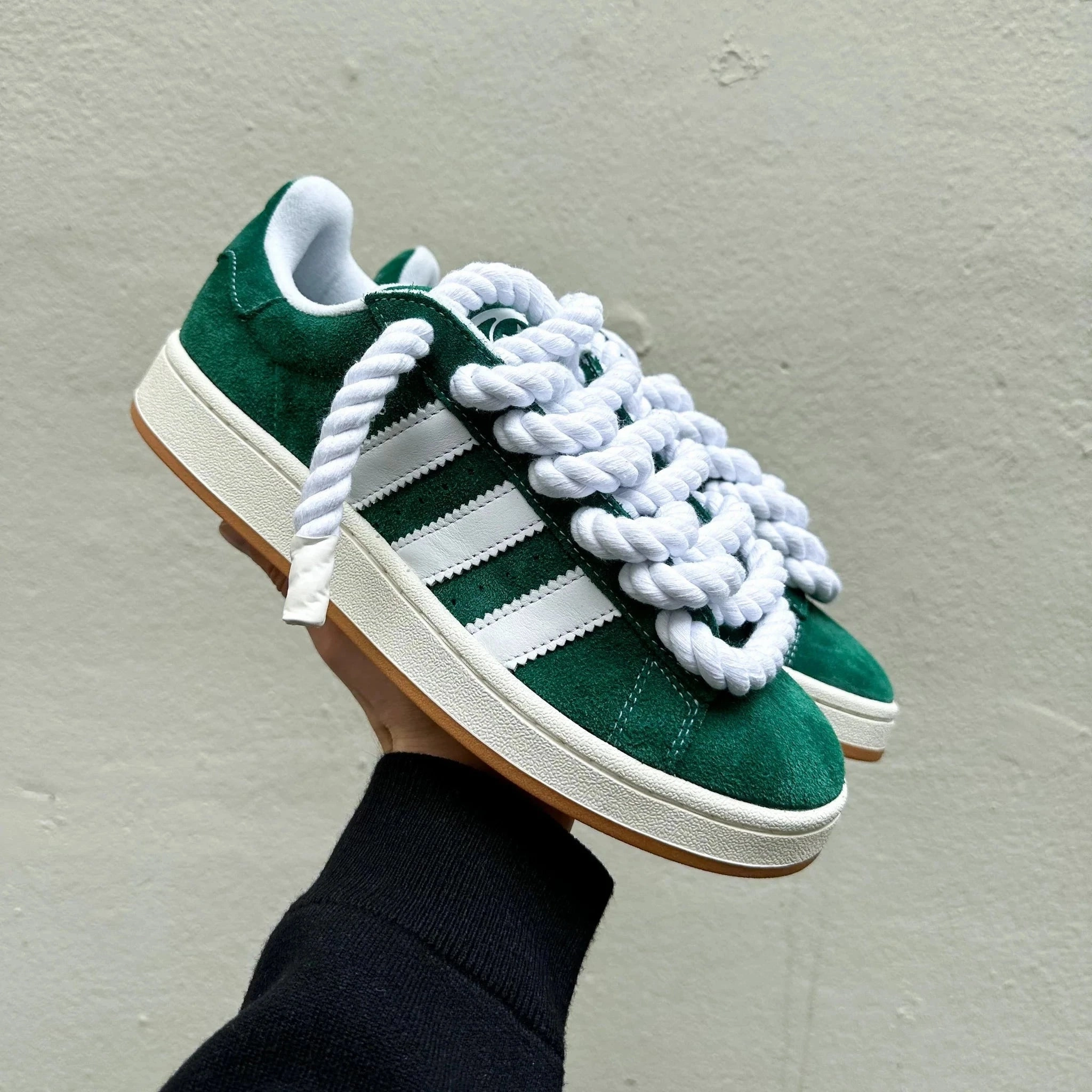 Adidas Shoes Floral Adidas Campus 00s Green "Rope Laces" White