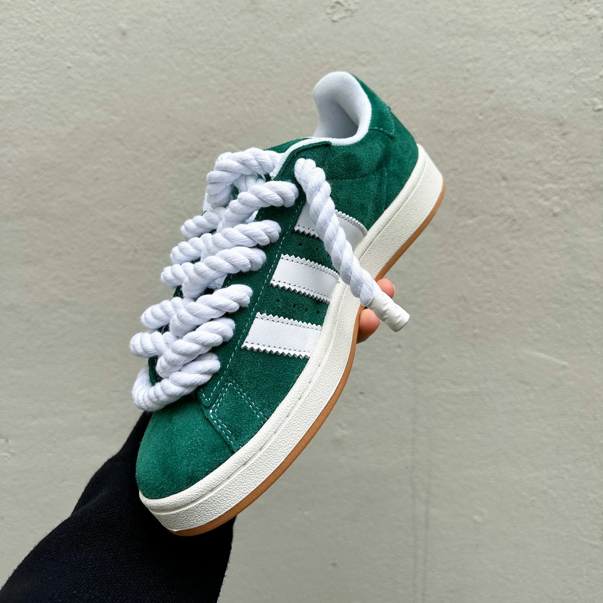 Adidas Wedge Shoes Adidas Campus 00s Green "Rope Laces" White