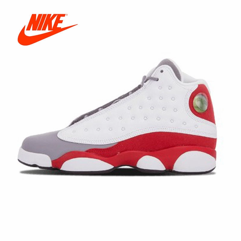 Original New Arrival Authentic NIKE Air Jordan 13 Retro BG "Grey Toe" - 414574-126 Womens Basketball Shoes Sneakers  Sport Asics Soft Running Shoes