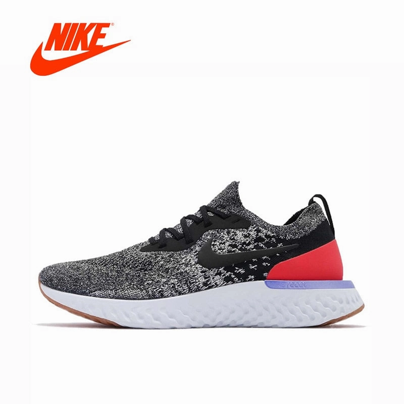 Original New Arrival Authentic NIKE Epic React Flyknit Mens Running Shoes Sneakers Sport Outdoor Gym Shoes 2018 WinterSneakers Low Asics Shoes