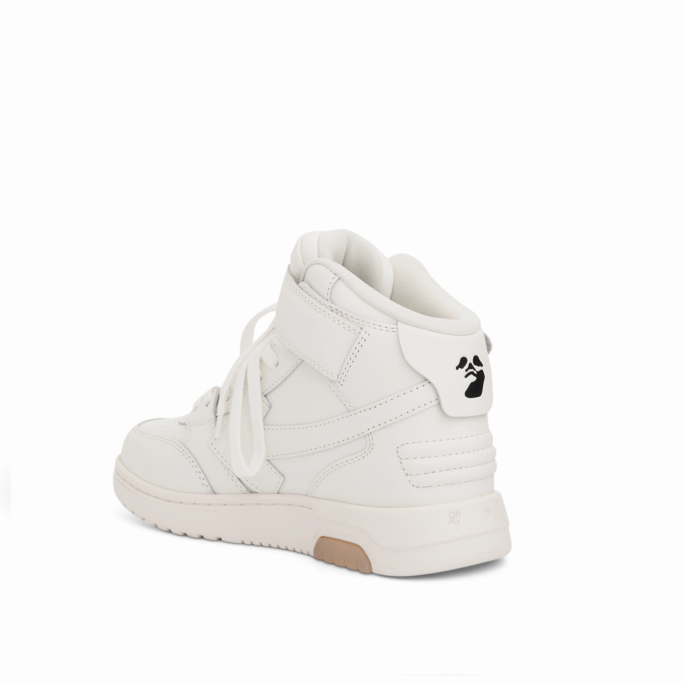 Out Of Office Mid Top Leather Sneakers in White Blazer Sneakers