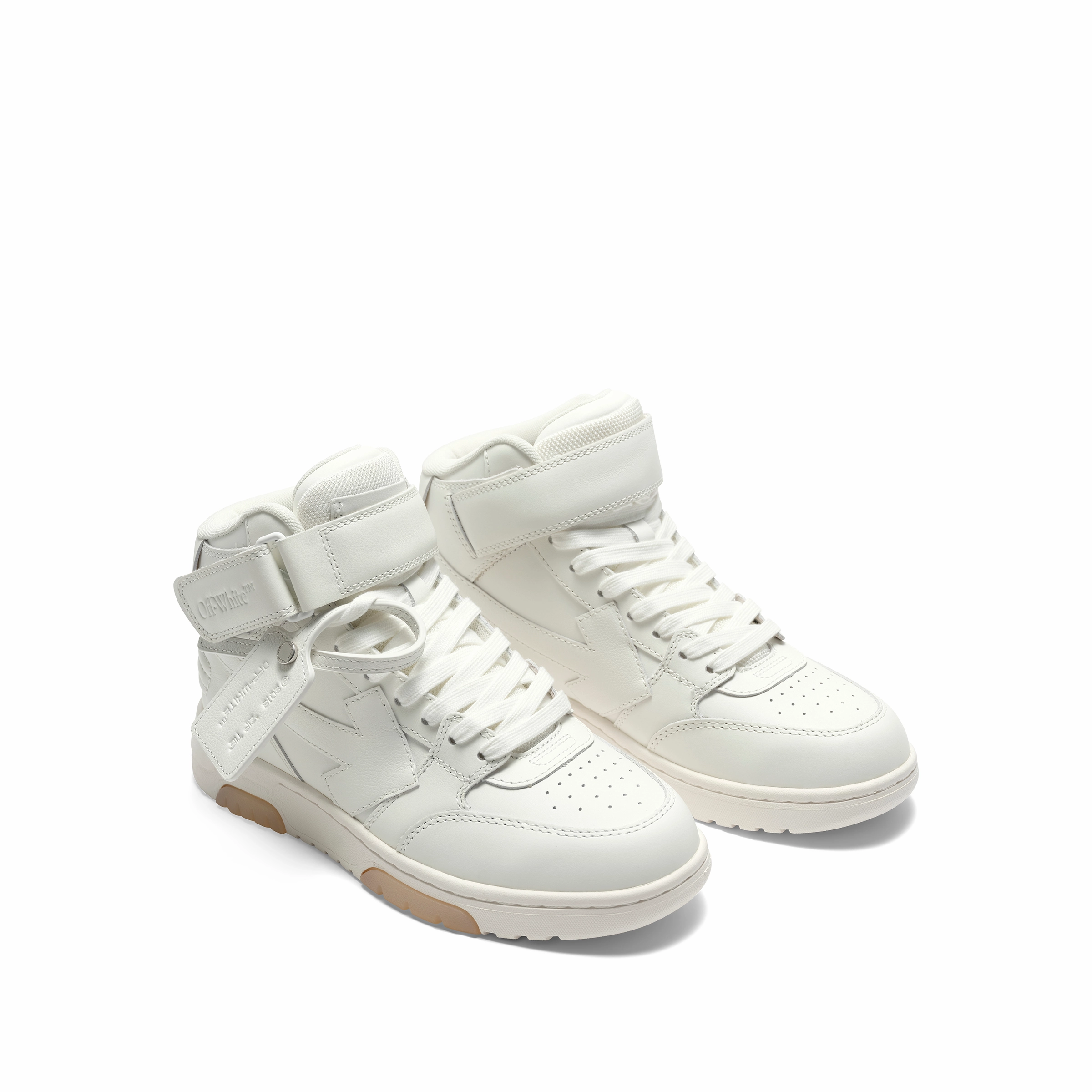 Slip Resistant Steel Toe Sneakers Out Of Office Mid Top Leather Sneakers in White