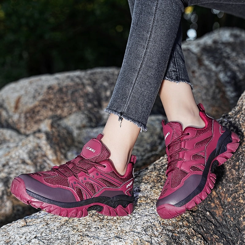 Rbx Hiking Shoes Review Outdoor Hiking Shoes Women Professional Girls Sport Hiking Walking Sneakers Non Slip Camping Trekking Women Climbing Sneakers