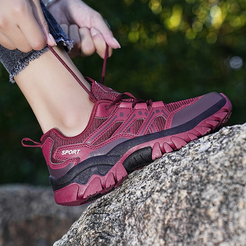 Best Hiking Shoes For Mount Kinabalu Outdoor Hiking Shoes Women Professional Girls Sport Hiking Walking Sneakers Non Slip Camping Trekking Women Climbing Sneakers