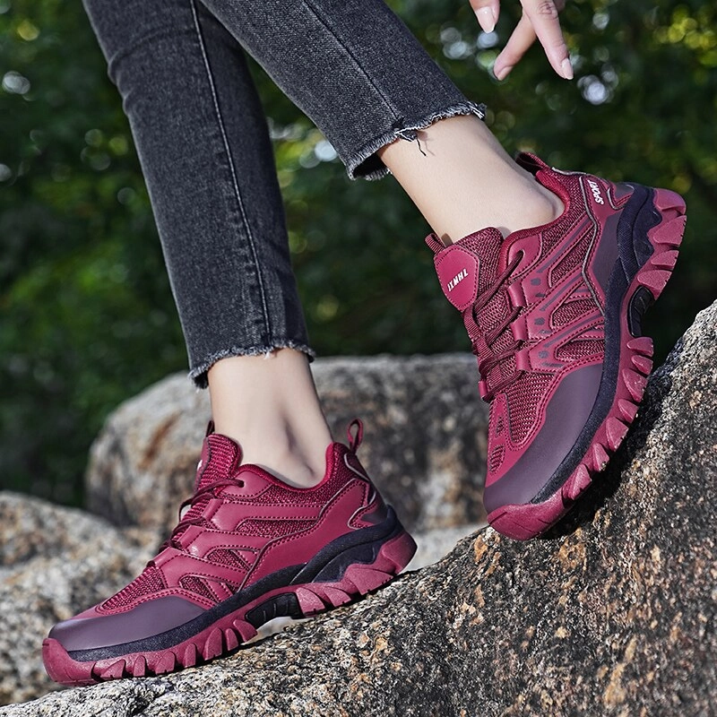Hiking Shoes Boa Outdoor Hiking Shoes Women Professional Girls Sport Hiking Walking Sneakers Non Slip Camping Trekking Women Climbing Sneakers
