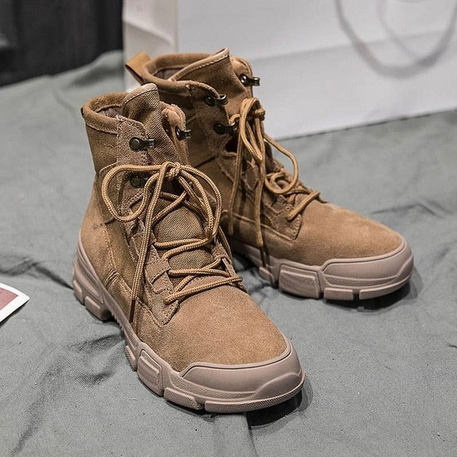 Retro Martin Women Boots Breathable High-top Sports Shoes Height Increased Female Ankle Boots Military Hiking Boots Best Lightweight Hiking Shoes Waterproof