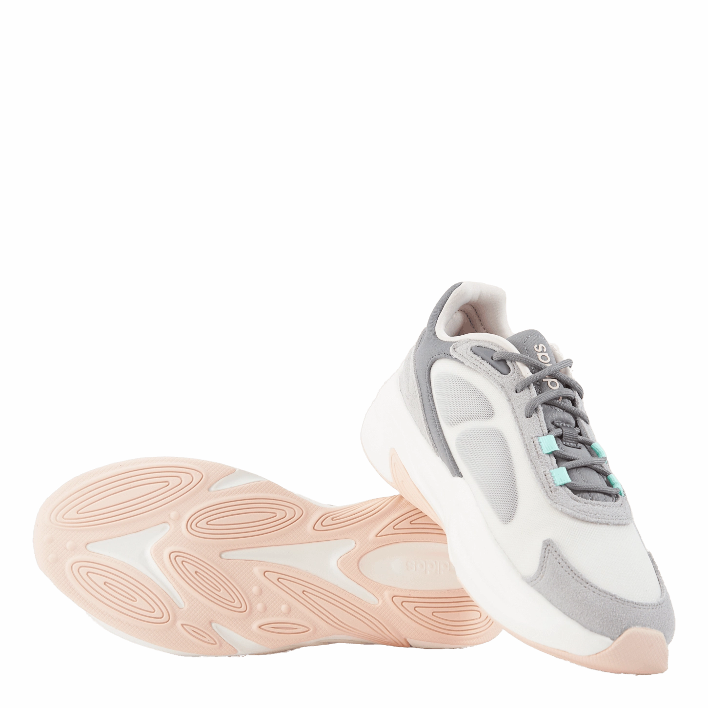 Ozelle Cloudfoam Lifestyle Running Shoes Core White / Wonder Quartz / Pulse Mint White High Heel Sneakers