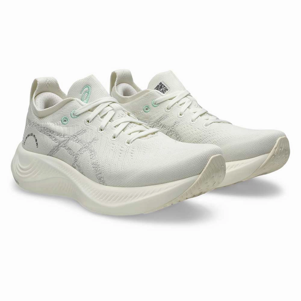 Asics Spikeless Golf Shoes All Gender Nimbus Mirai Running Shoe - White/White - Regular (D)