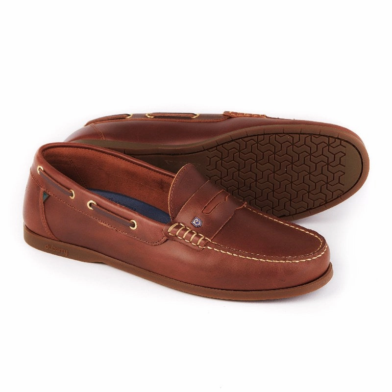 Dubarry Mens Spinnaker Leather Deck Shoe - Brown Horse Bell Boots