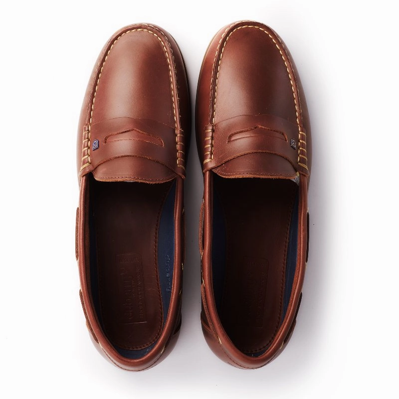 Civil War Boots Dubarry Mens Spinnaker Leather Deck Shoe - Brown