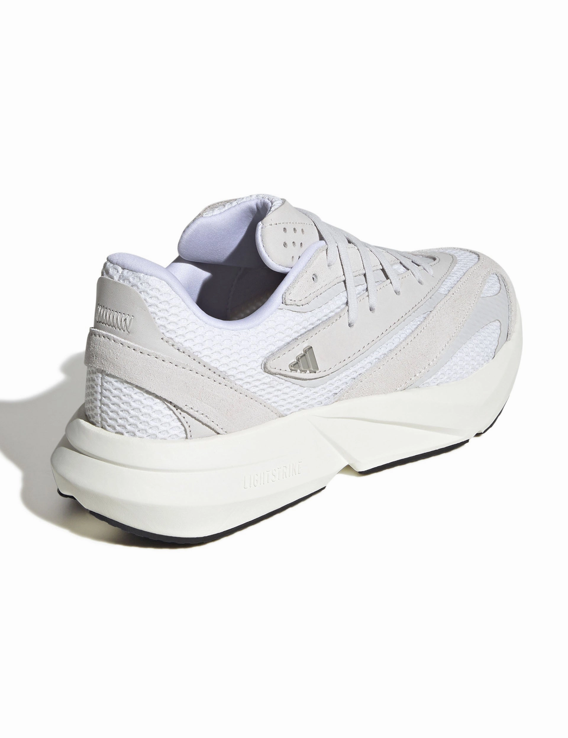 Adidas Grey Suede Shoes Lightblaze Shoes - Crystal White/Cloud White/Grey One
