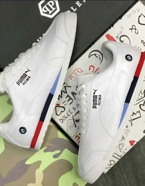 Shoes Similar To Asics Gt 1000 Puma Roma Shoes X BMW Motorsports Shoes For Men  White