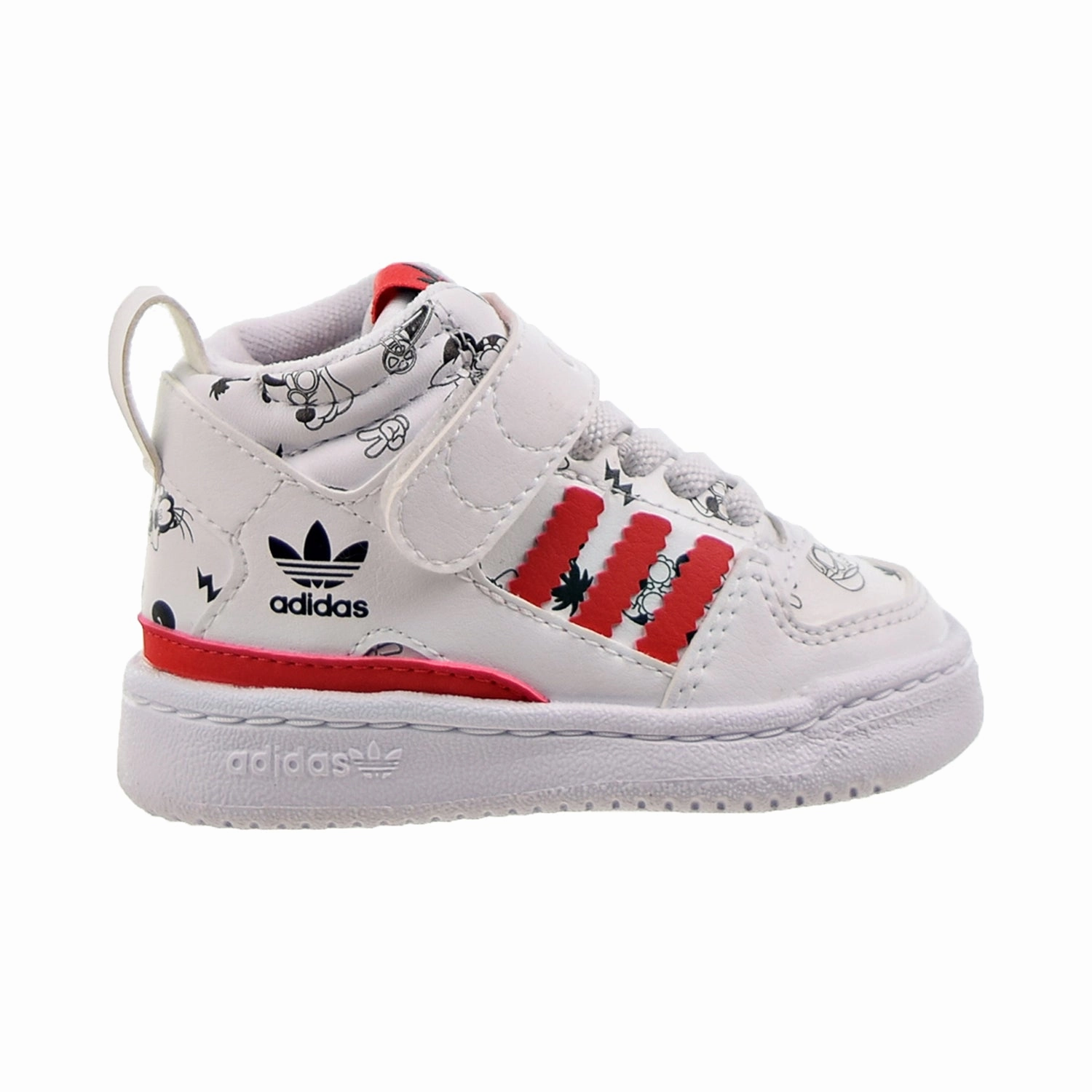 Adidas Disney Forum Mid 360 Toddler's Shoes Cloud White-Vivid Red Adidas Original Shoes Samba