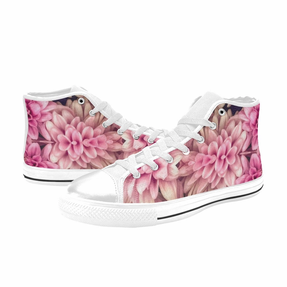 Minimalist Flats Shoes Pink Chrys Aquila High Top Canvas Women's Shoes