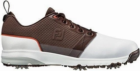 Golf Slip On Shoes FootJoy Men's ContourFIT-Previous Season Style Golf Shoes White 11.5 W Brown, US