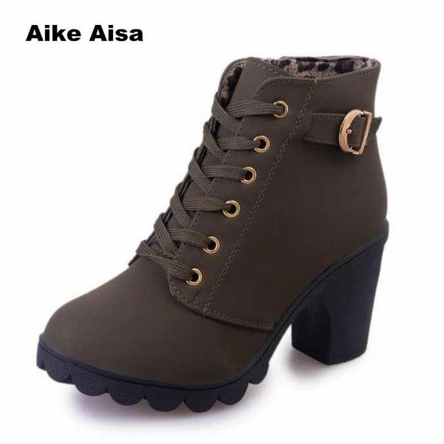 Plus Size 35-43 Winter Casual Women Pumps Warm Ankle Boots Waterproof High Heels Snow Martin Shoes Botas  Patent  Botas Muje A05 Waterproof Anti-slip Protective Shoe Covers Stealth Angel Survival