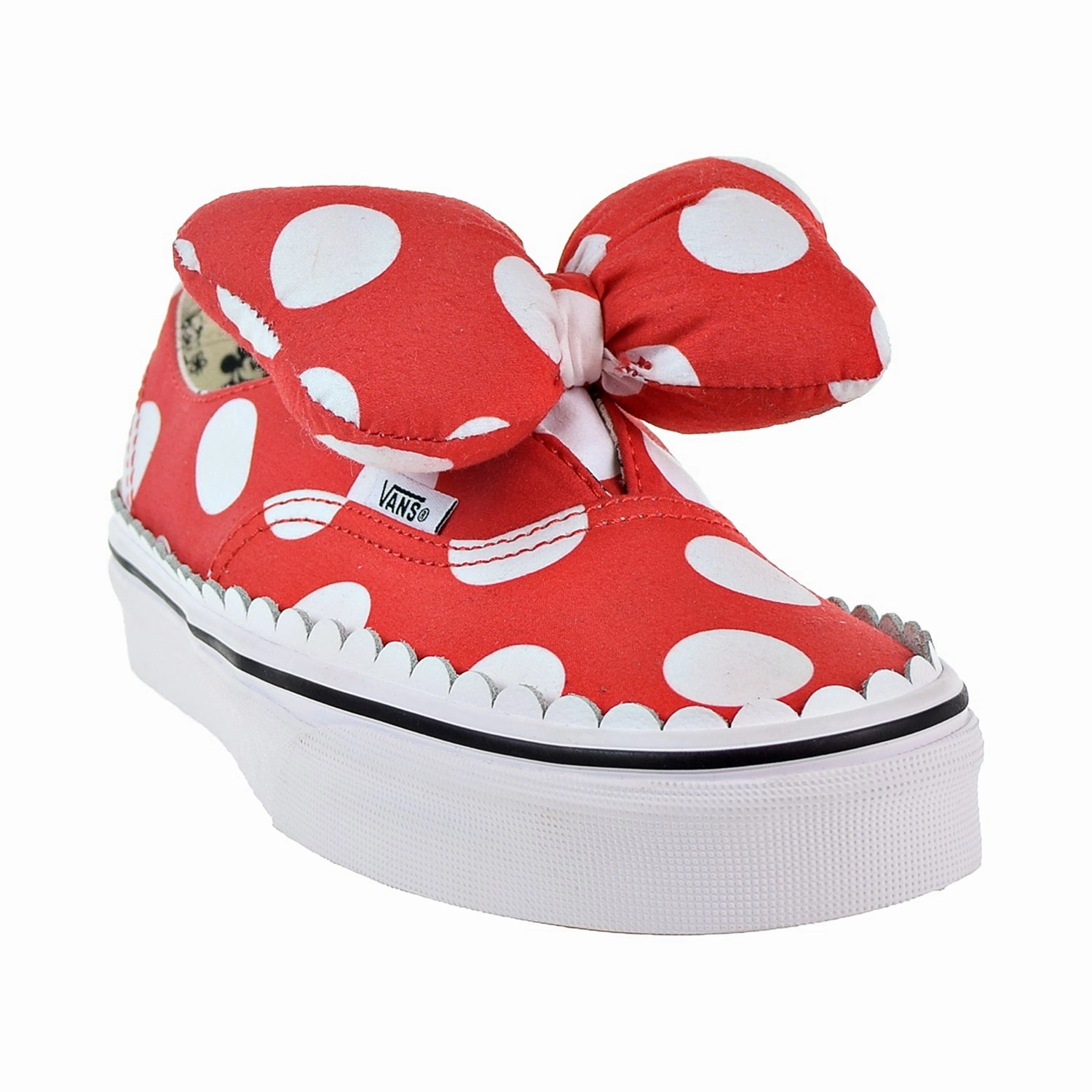 Vans Authentic Gore Unisex Shoes Disney Minnie's Bow/True White Running Shoes For Bunionettes