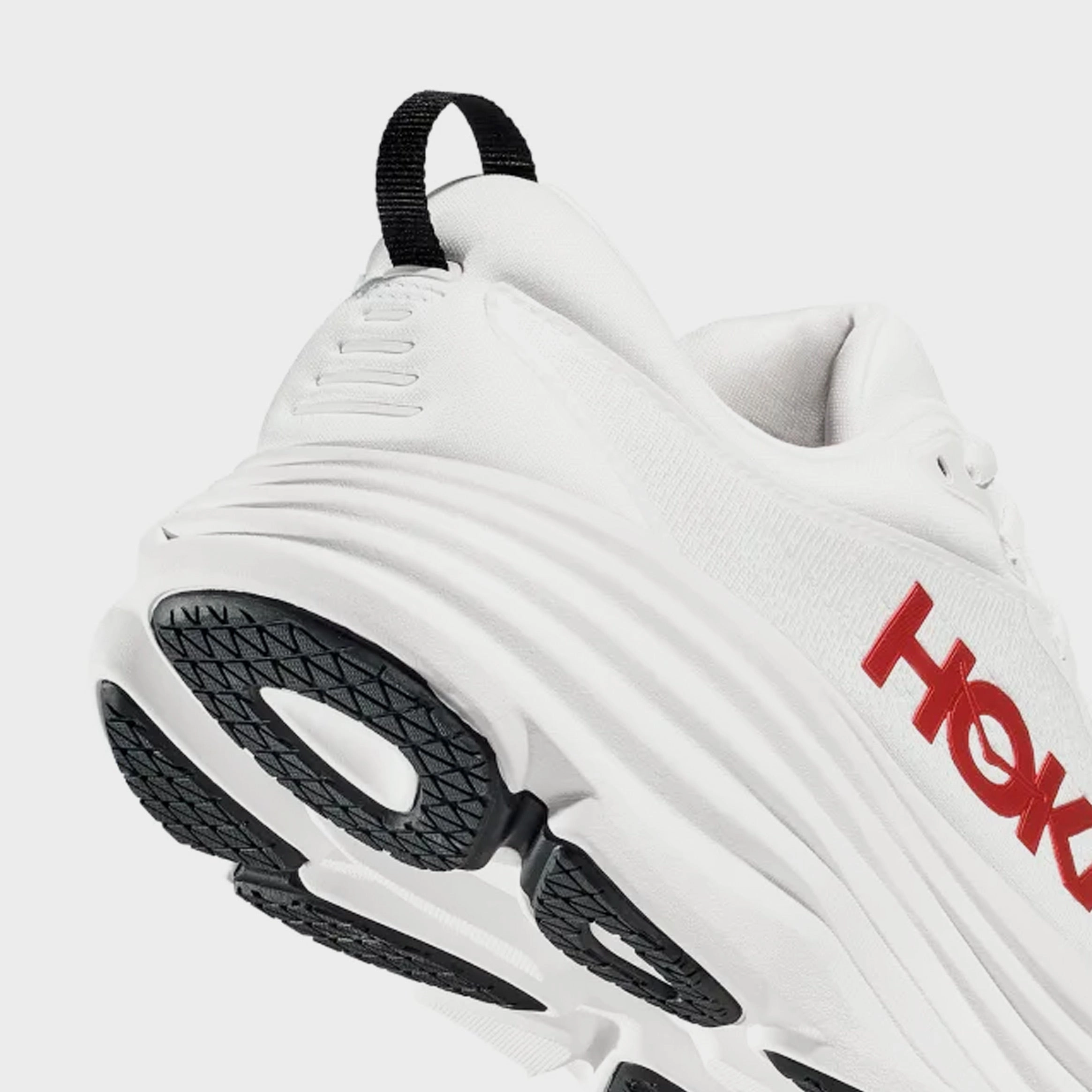 Bondi 8 Mens Running Shoes (White/Vermillion) Lansing Mi