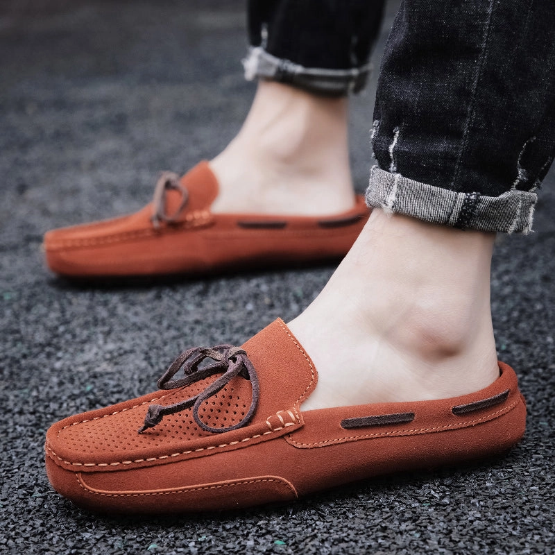 Checkered Clogs Men's Lacing Perforated Driving Clogs