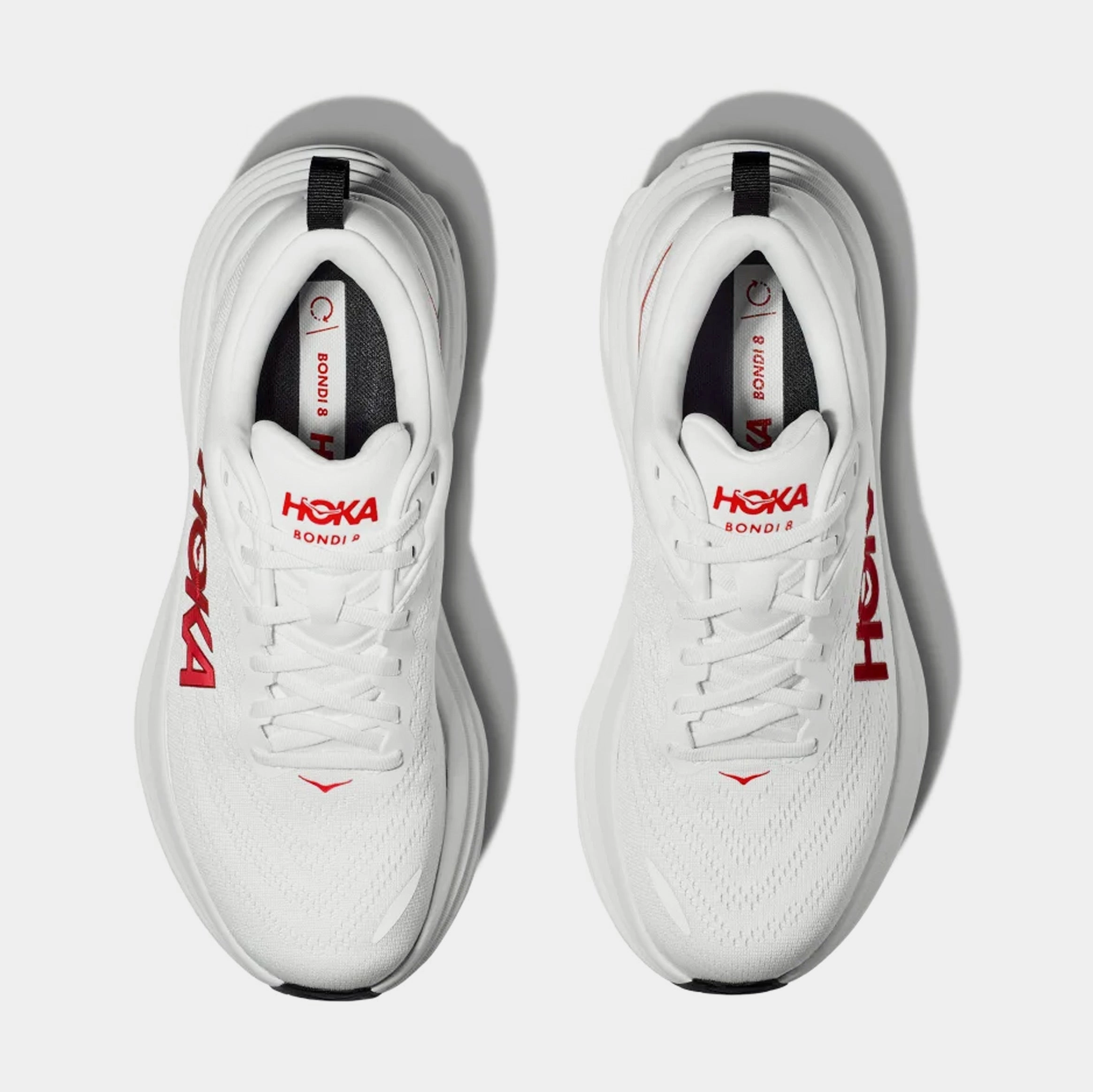 Bondi 8 Mens Running Shoes (White/Vermillion) Shop Shoes Near Me
