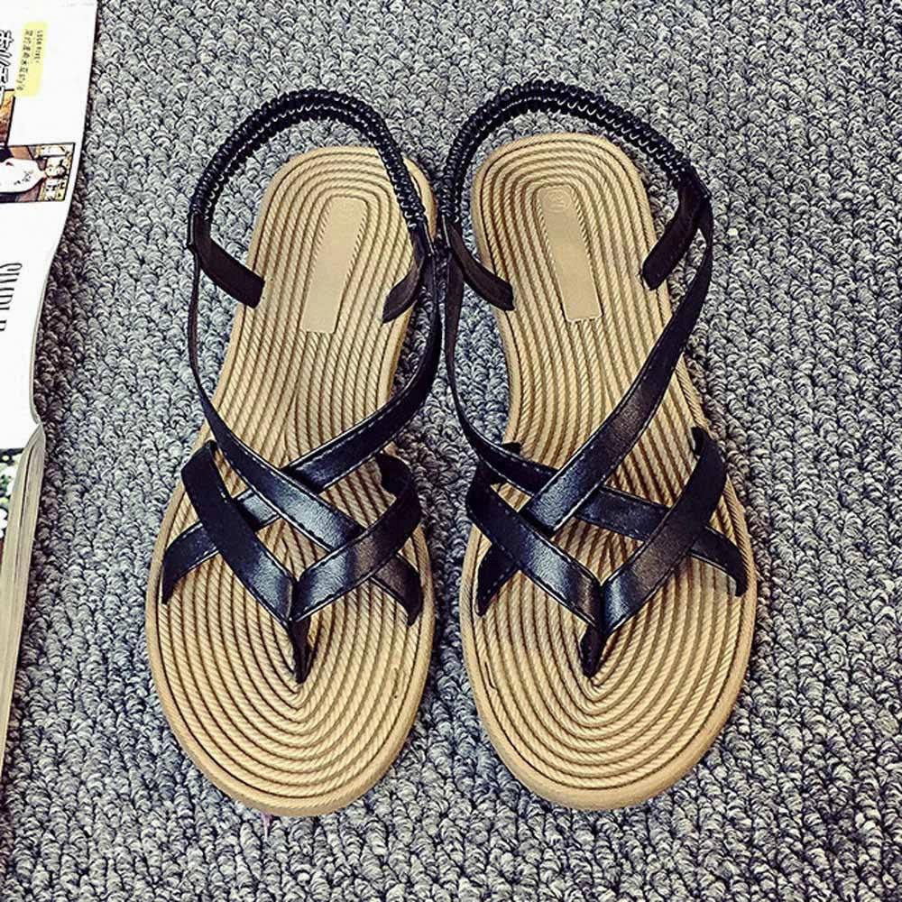 Women Flat Shoes Bandage Bohemia Leisure Lady Sandals Peep-Toe Outdoor Shoes High Fashion Flat Shoes