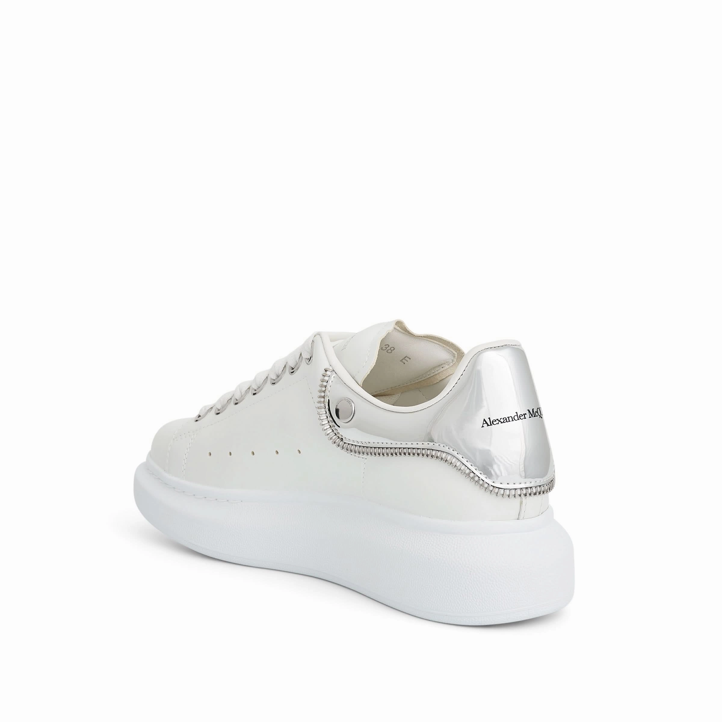 Orthofeet Sneakers Larry Oversized Mirror Sneaker in White/Silver