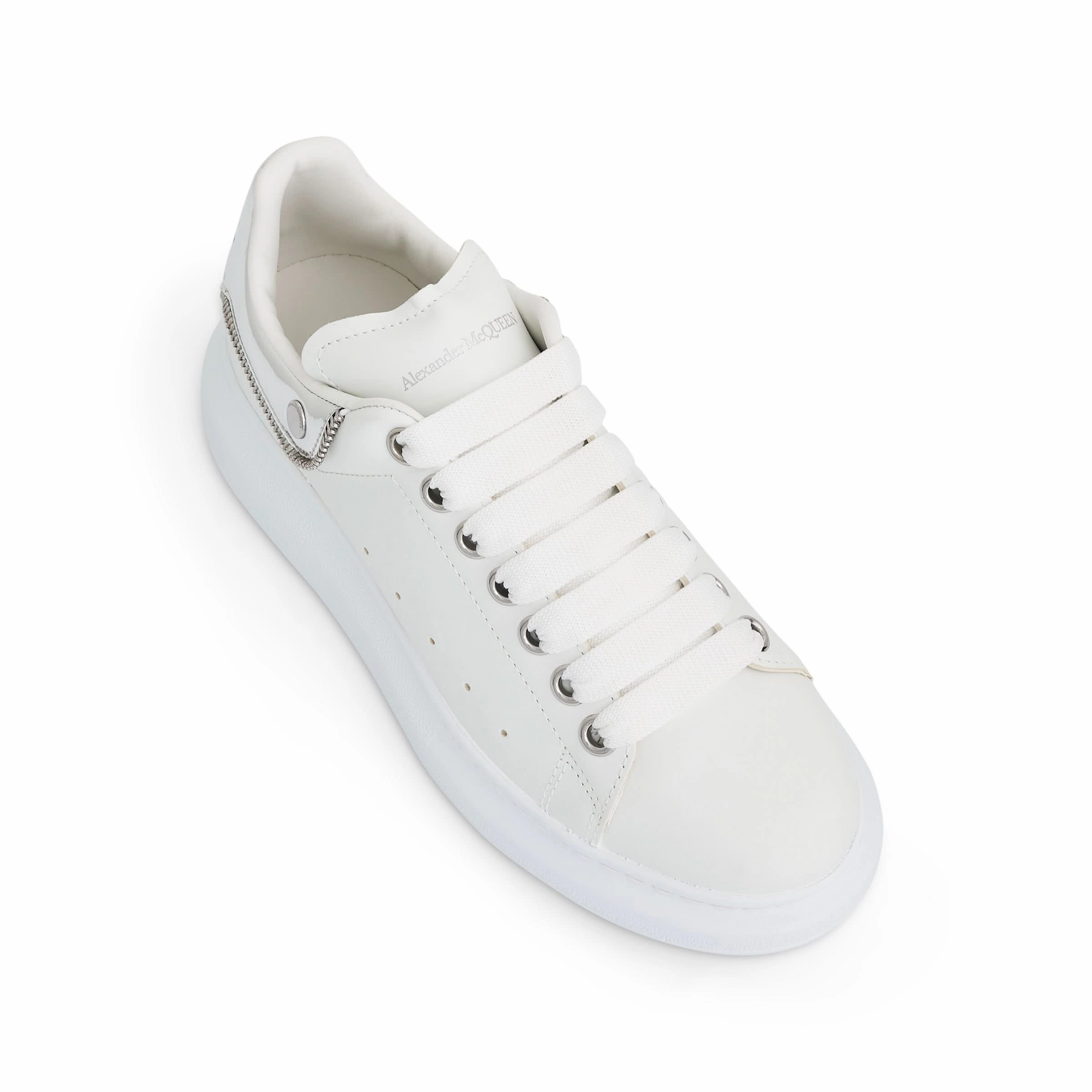 Larry Oversized Mirror Sneaker in White/Silver Sneakers Harley Davidson