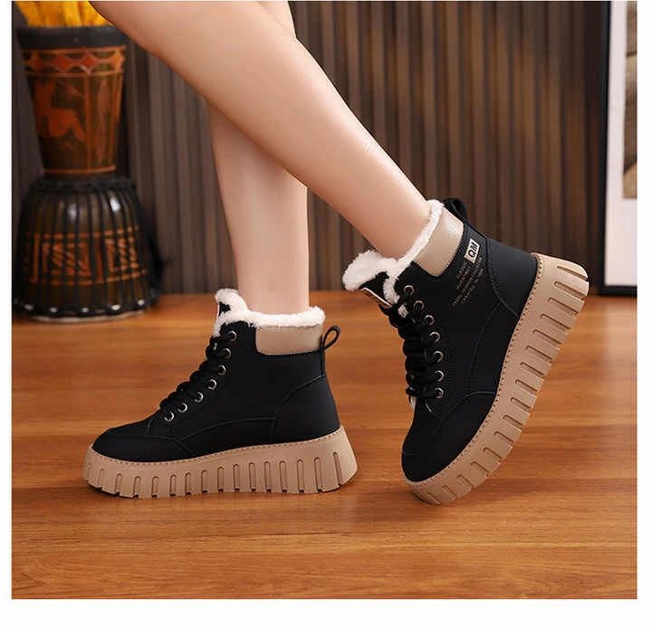 Knee High Flat Boots   warm martin boots