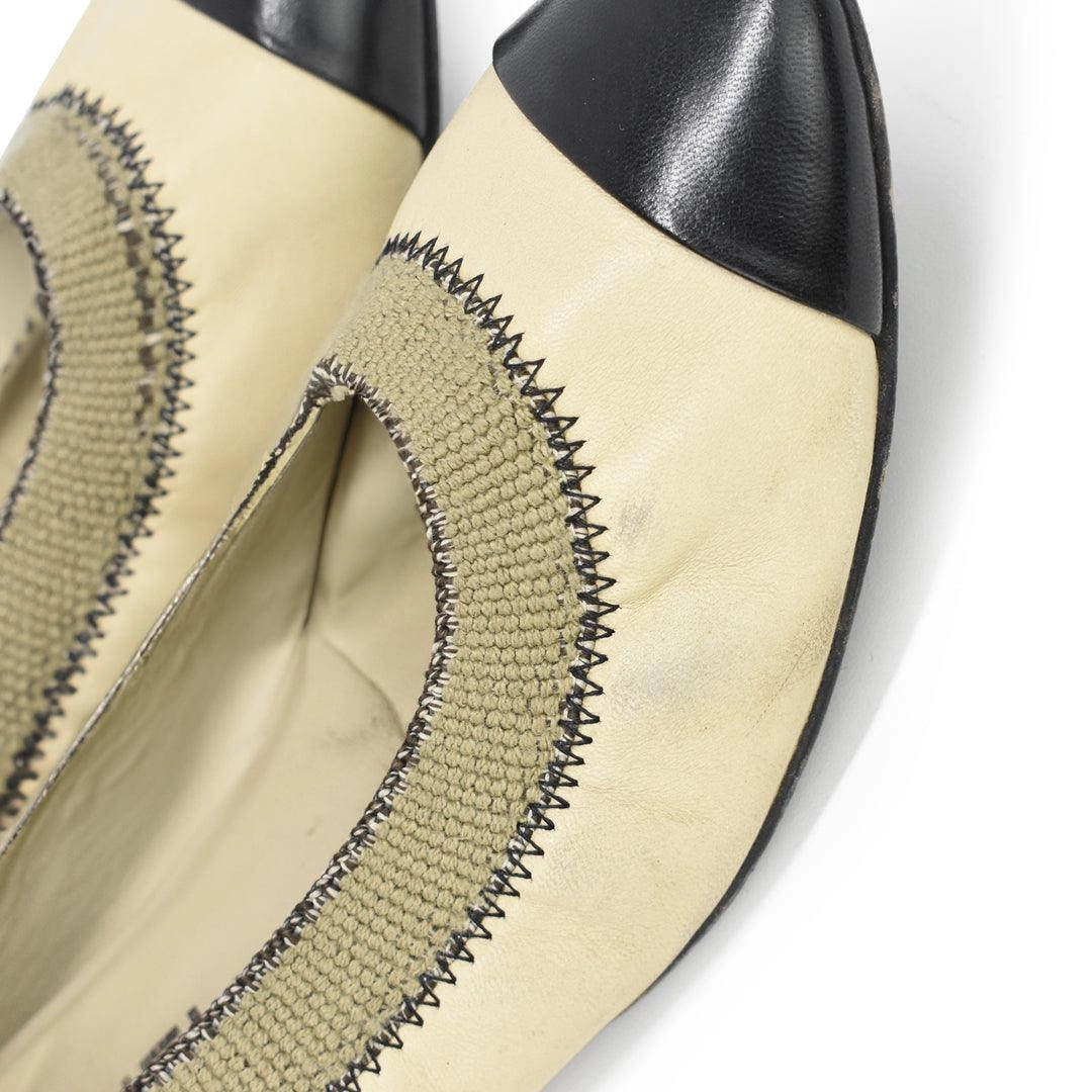 Good Shoes For Flat Wide Feet Chanel Elastic Flats - Women's 37