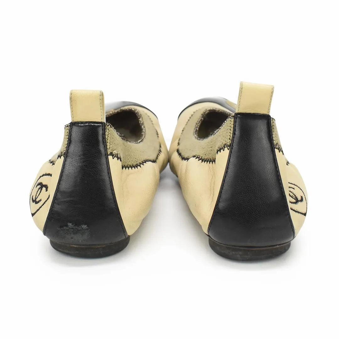 Flat Foot Walking Shoes Chanel Elastic Flats - Women's 37