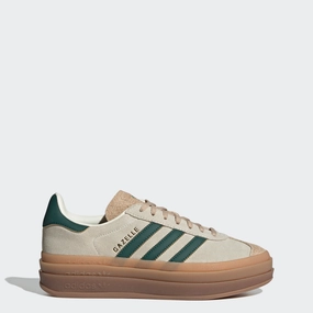 Women's adidas Originals Gazelle Bold Shoes Cream White Green Adidas Sl 72 Rtn Shoes