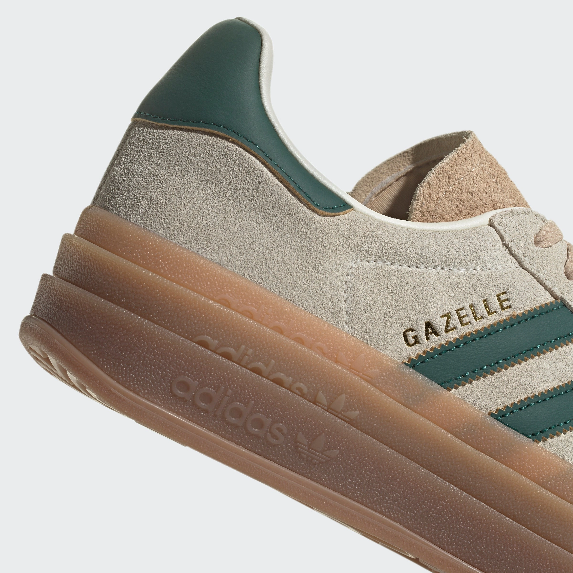 Adidas Ncaa College Team Shoes Women's adidas Originals Gazelle Bold Shoes Cream White Green