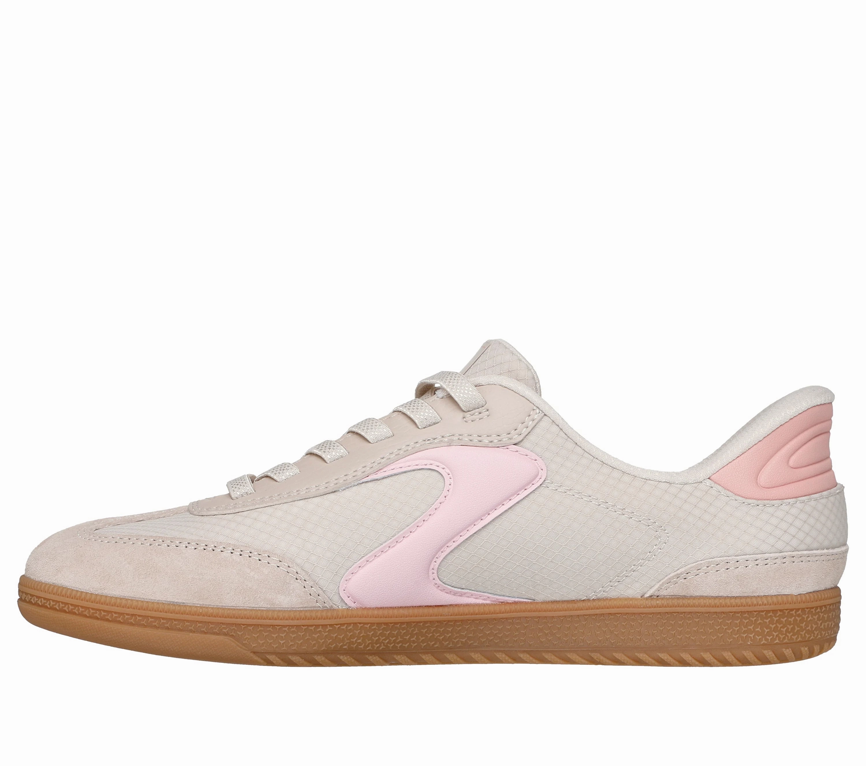 Skechers Women's Hothshot Everyday Ease Slip-In Sneaker - Natural/Pink Sneakers For Plantar Fasciitis