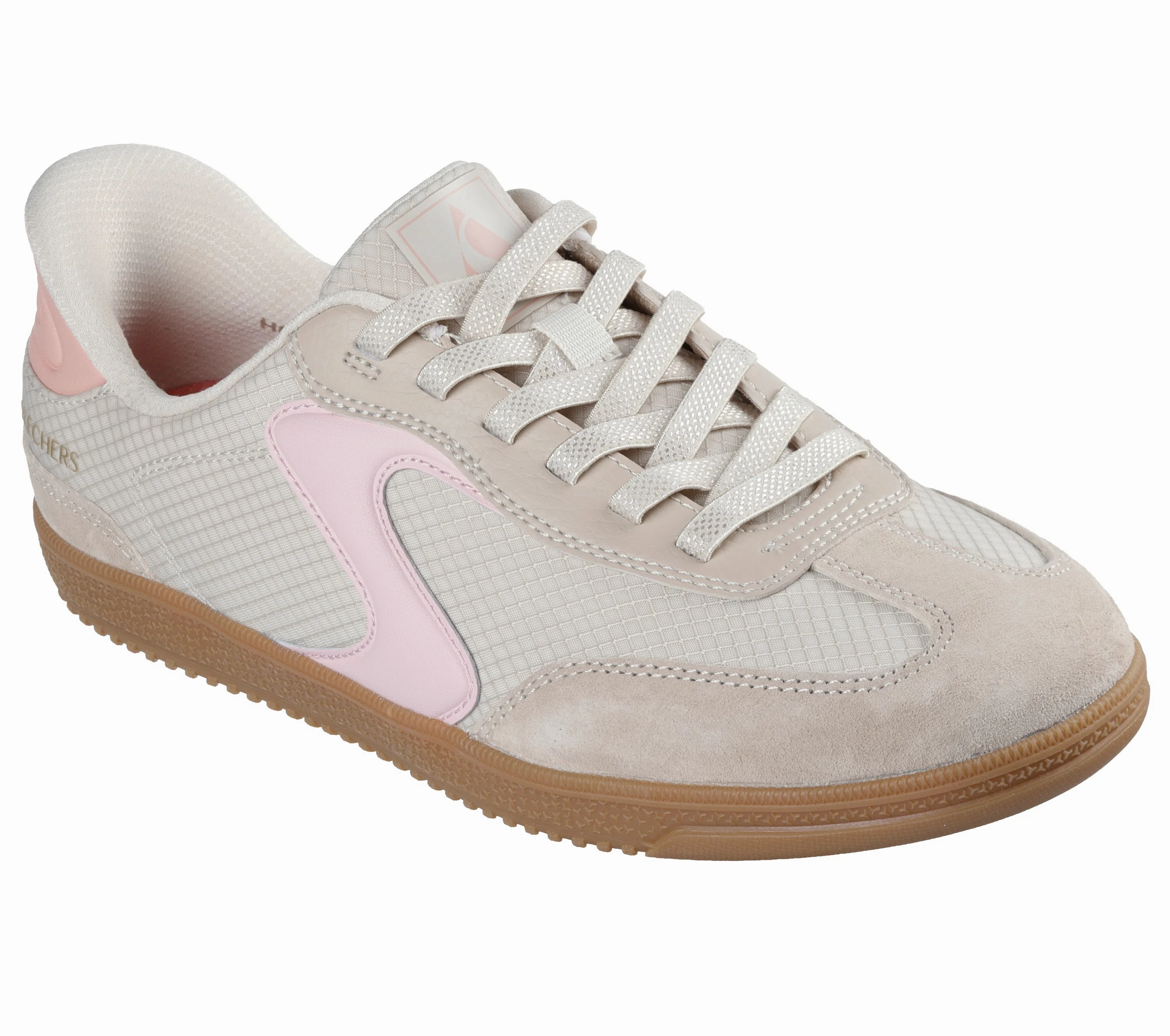 Skechers Women's Hothshot Everyday Ease Slip-In Sneaker - Natural/Pink Sneakers With The Star