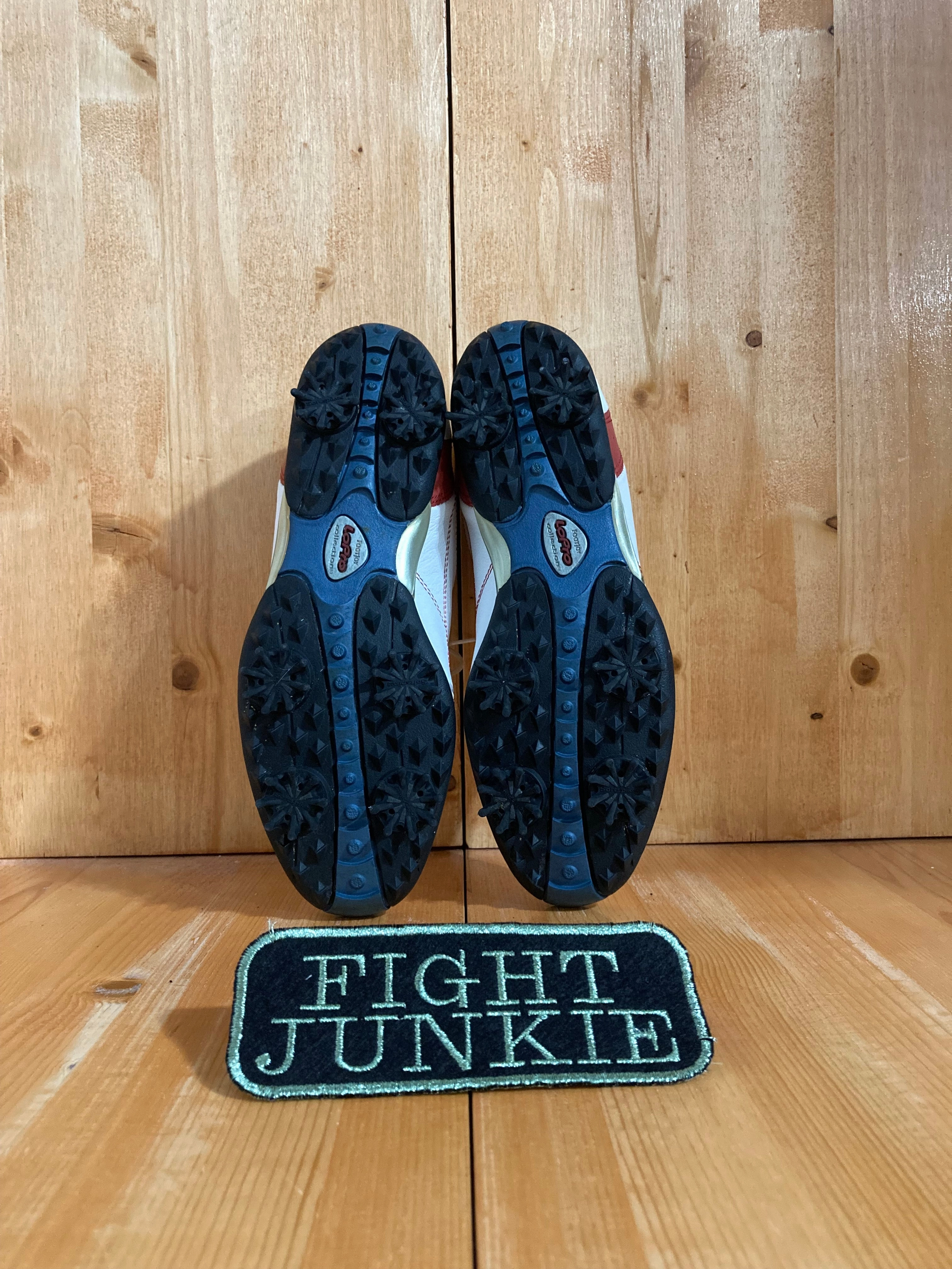 Max Homa Golf FOOTJOY LOPRO COLLECTION Women 7.5W Leather Golf Shoes Sneakers White & Red