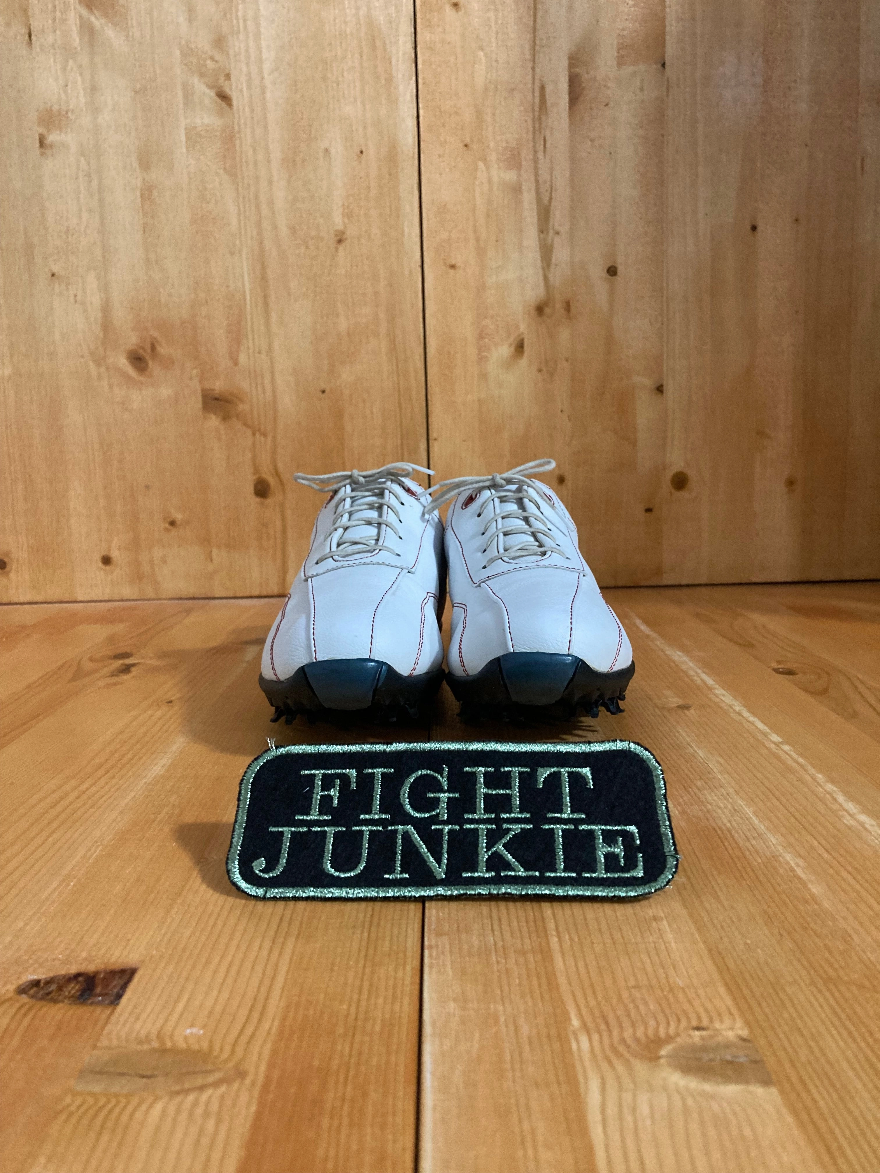 Most Comfortable Golf Shoes FOOTJOY LOPRO COLLECTION Women 7.5W Leather Golf Shoes Sneakers White & Red