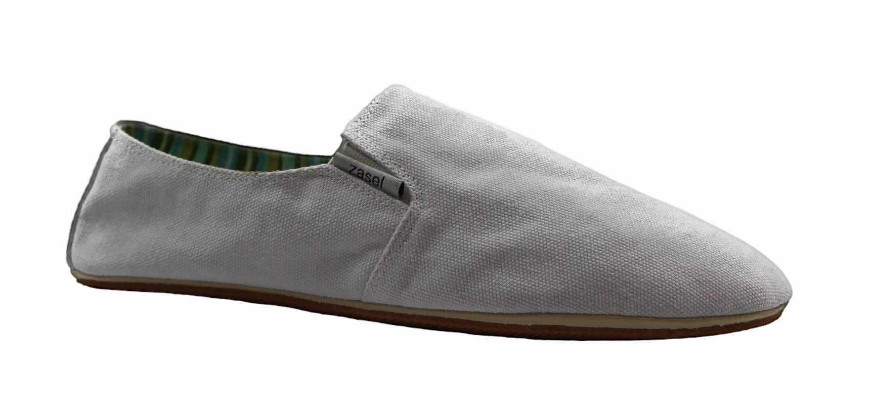 Mens Zasel Day White Canvas Casual Slip On Shoes Harvey Specter Casual Shoes