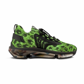 Green Leopard Print Men's Shoes, Best Comfy Animal Print Men's Mesh Sports Sneakers Shoes (US Size: 5-12) Ranchero Boots