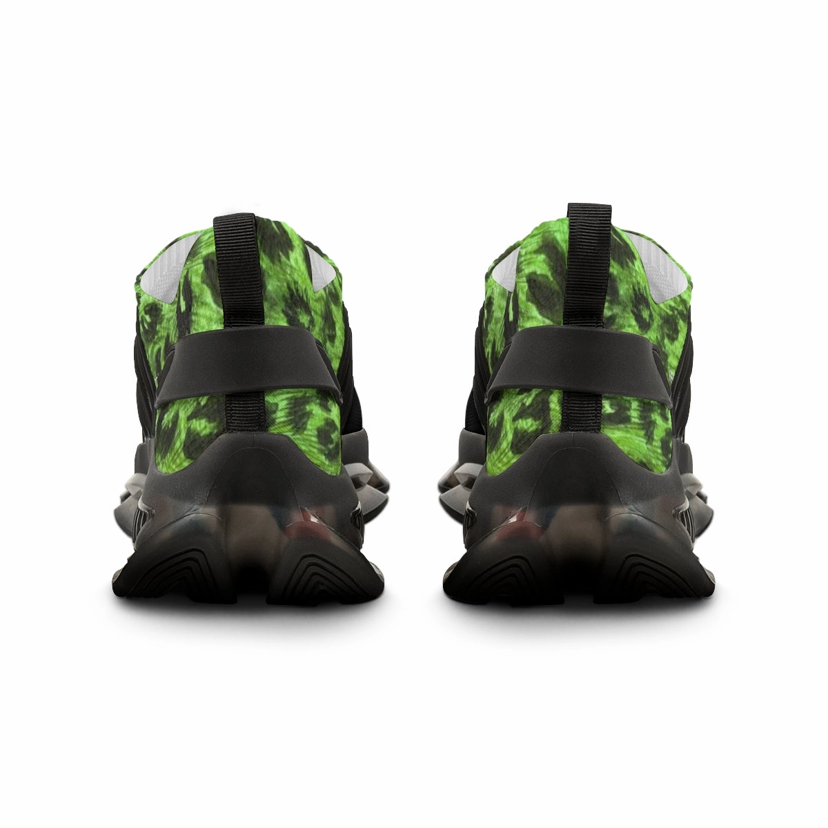 Green Leopard Print Men's Shoes, Best Comfy Animal Print Men's Mesh Sports Sneakers Shoes (US Size: 5-12) Crochet Boots