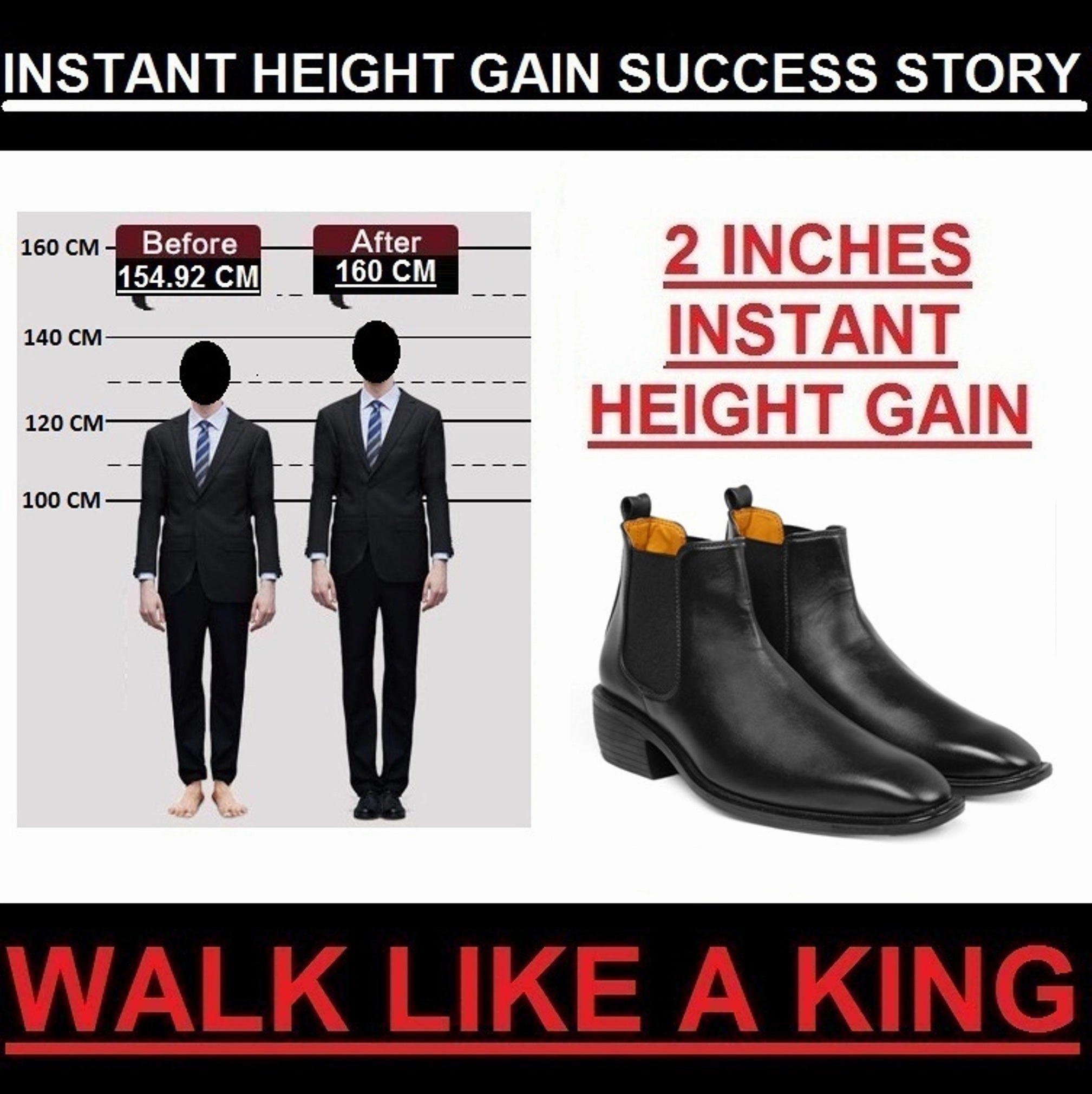 Shop Boots On Sale New Stylish Men's 2 Inch Hidden Height Increasing Trendiest Boots