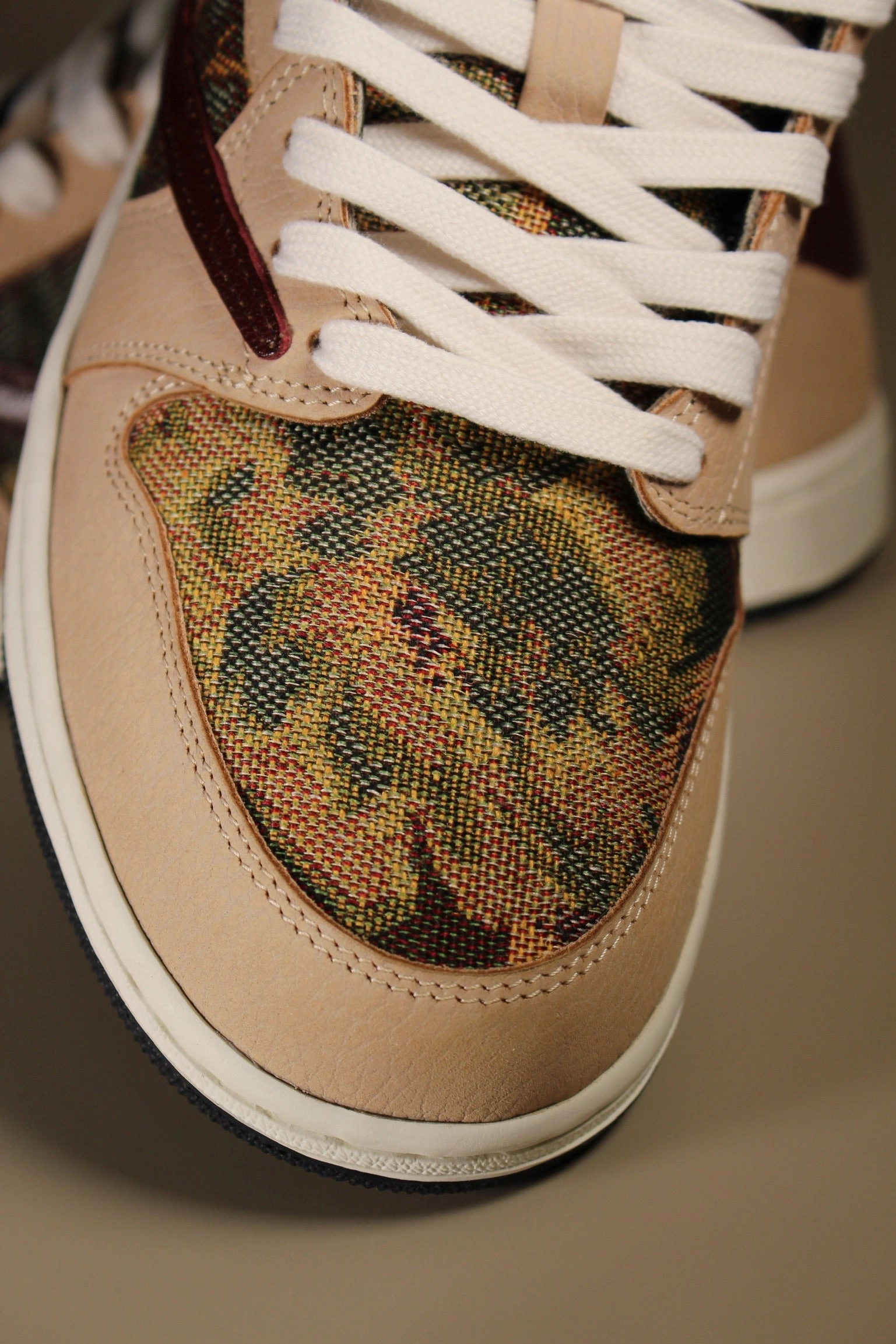 Asics Volleyball Shoes Academy Air Jordan 1 Low Travis Scott "Grandpas Couch"