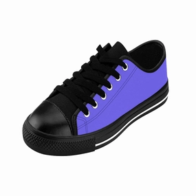 Used Boots Purple Men's Low Top Sneakers, Violet Solid Color Designer Running Fashion Tennis Shoes