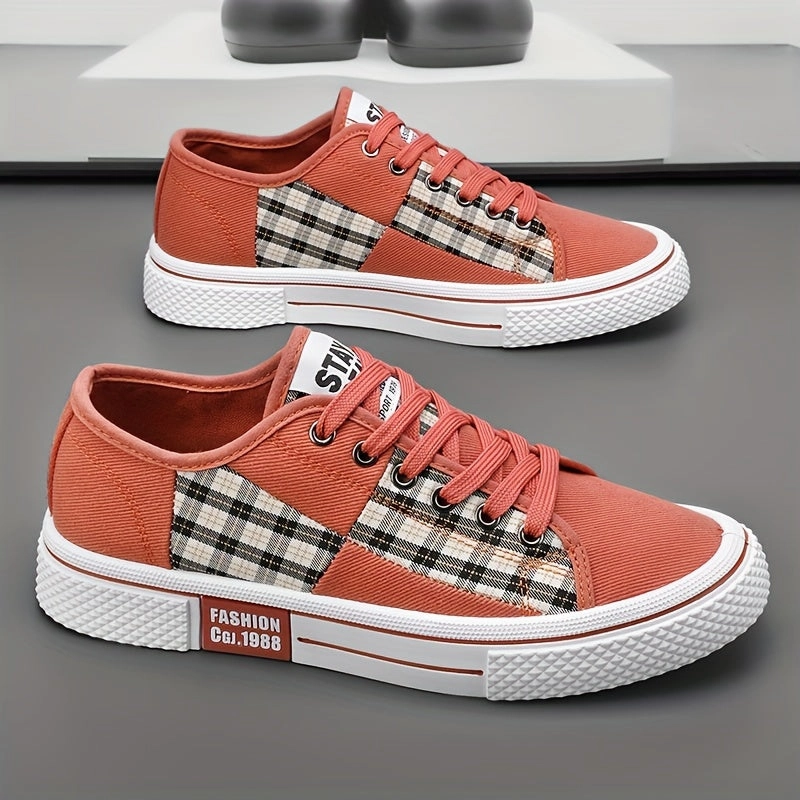 Casual Mens Shoes Men's Vintage Skateboard Shoes | Green Red Or Black