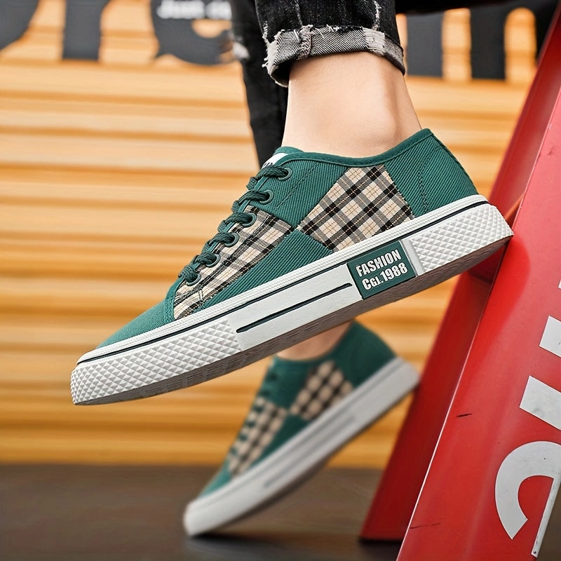 Men's Vintage Skateboard Shoes | Green Red Or Black Casual Big Shoes
