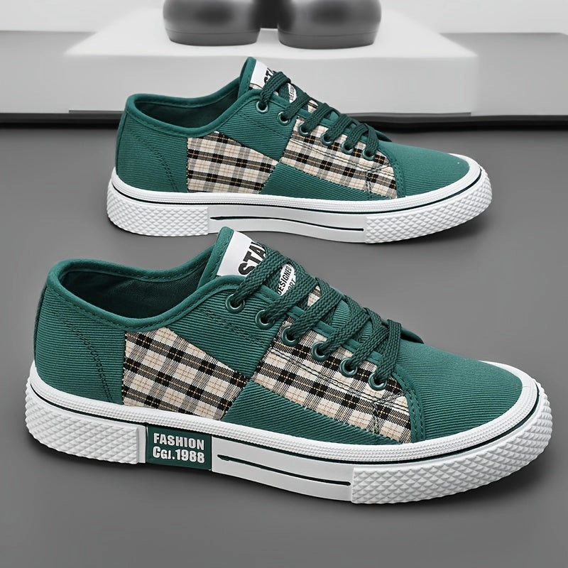 Shoes Casual Work Men's Vintage Skateboard Shoes | Green Red Or Black